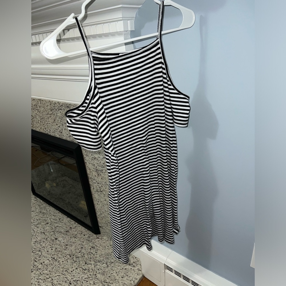Black and White Striped Dress